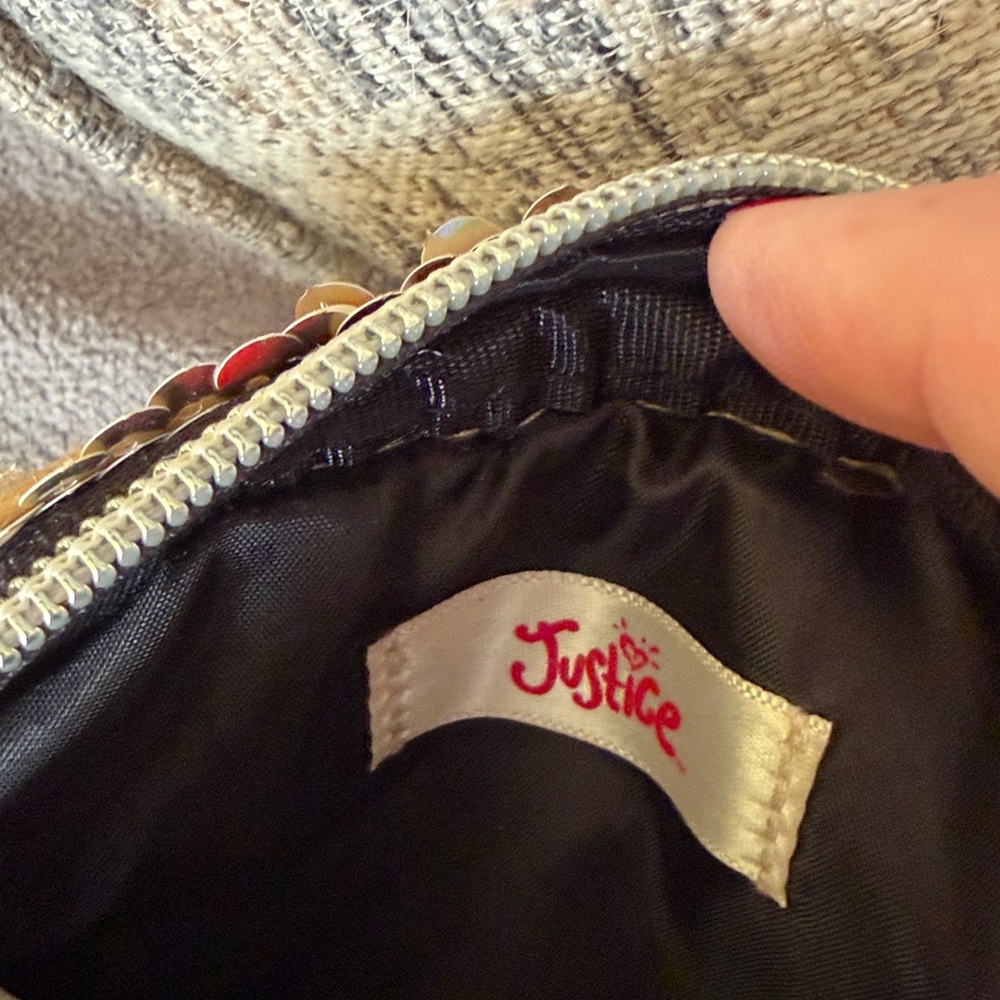 Justice Multicolor Sequin Crossbody Bag with Pom Pom - Picture 3 of 7